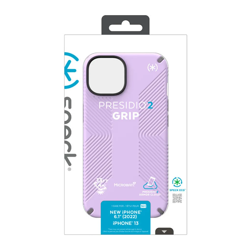 Coque Antidérapante Speck Presidio2 Grip iPhone 14 / 13 Violette