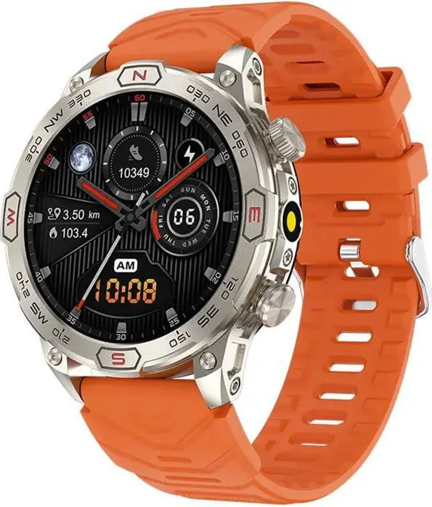 Smartwatch AMOLED 1.43" Arancione: Stile e Libertà al tuo Polso