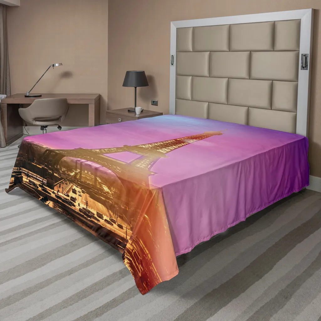 Lenzuolo Sopra Torre Eiffel 244x205 ABAKUHAUS - Arredo Letto Parigi