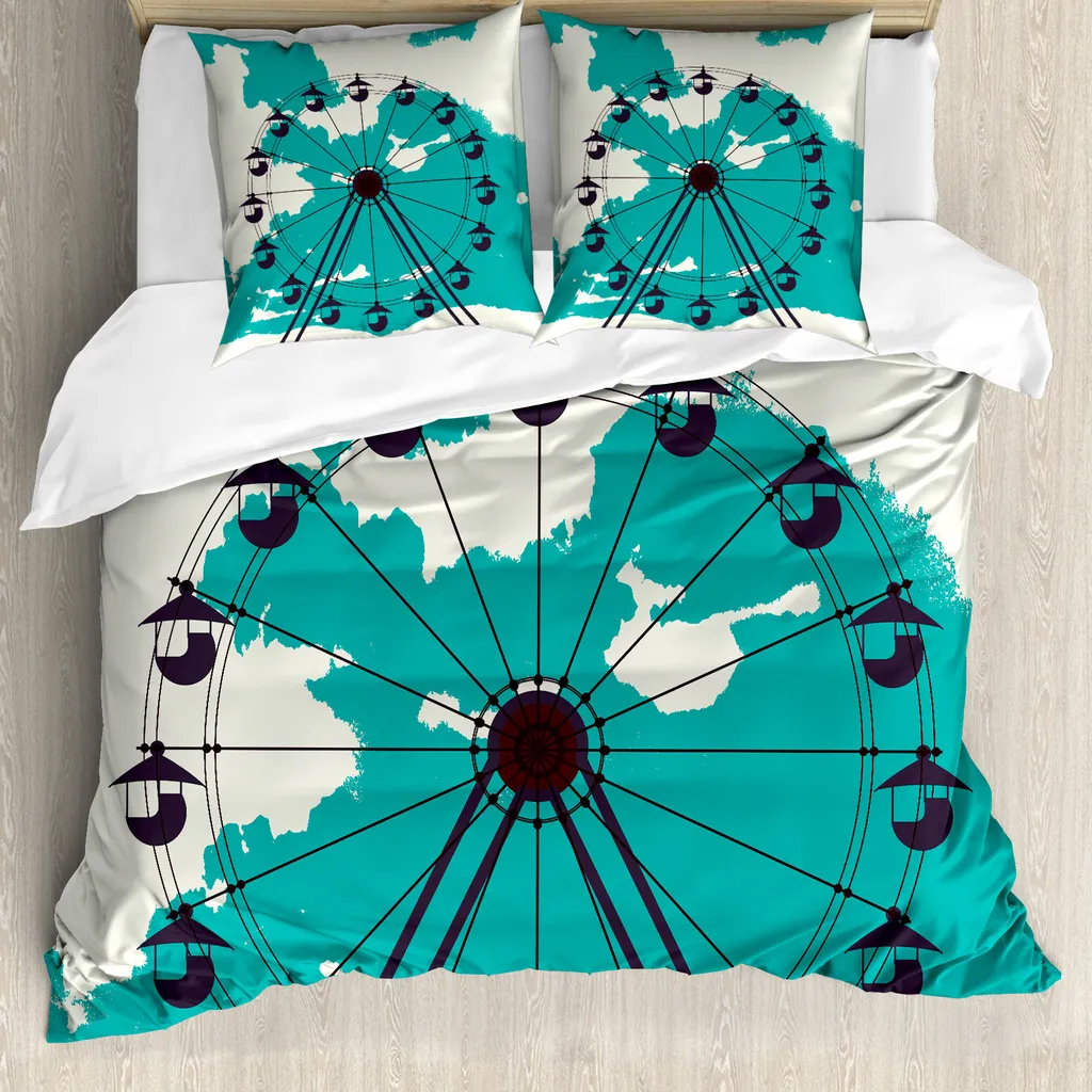 Ensemble Housse de Couette 155x220 cm Grunge Card Art avec Taie 80x80