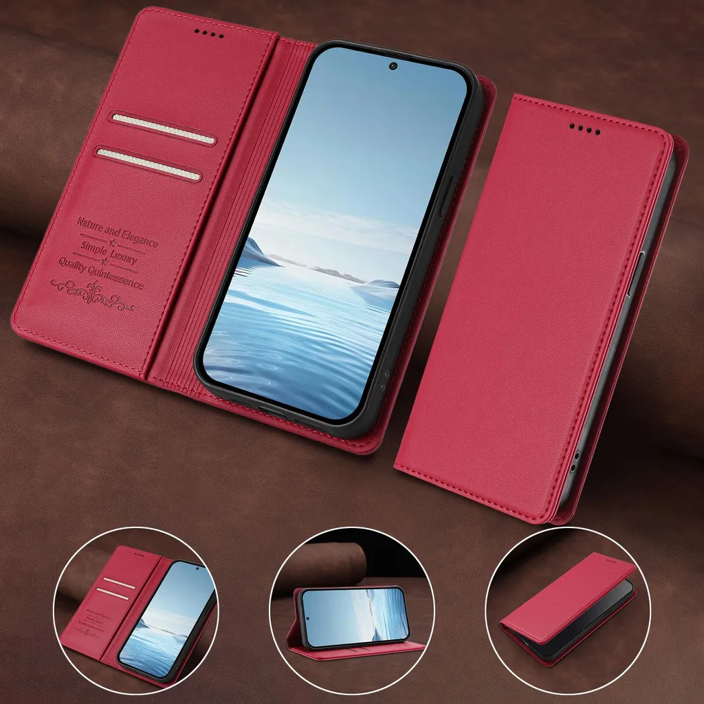 Custodia Flip Huawei Y9 Prime 2019 / P Smart Z Rosso - Vera Protezione - 4