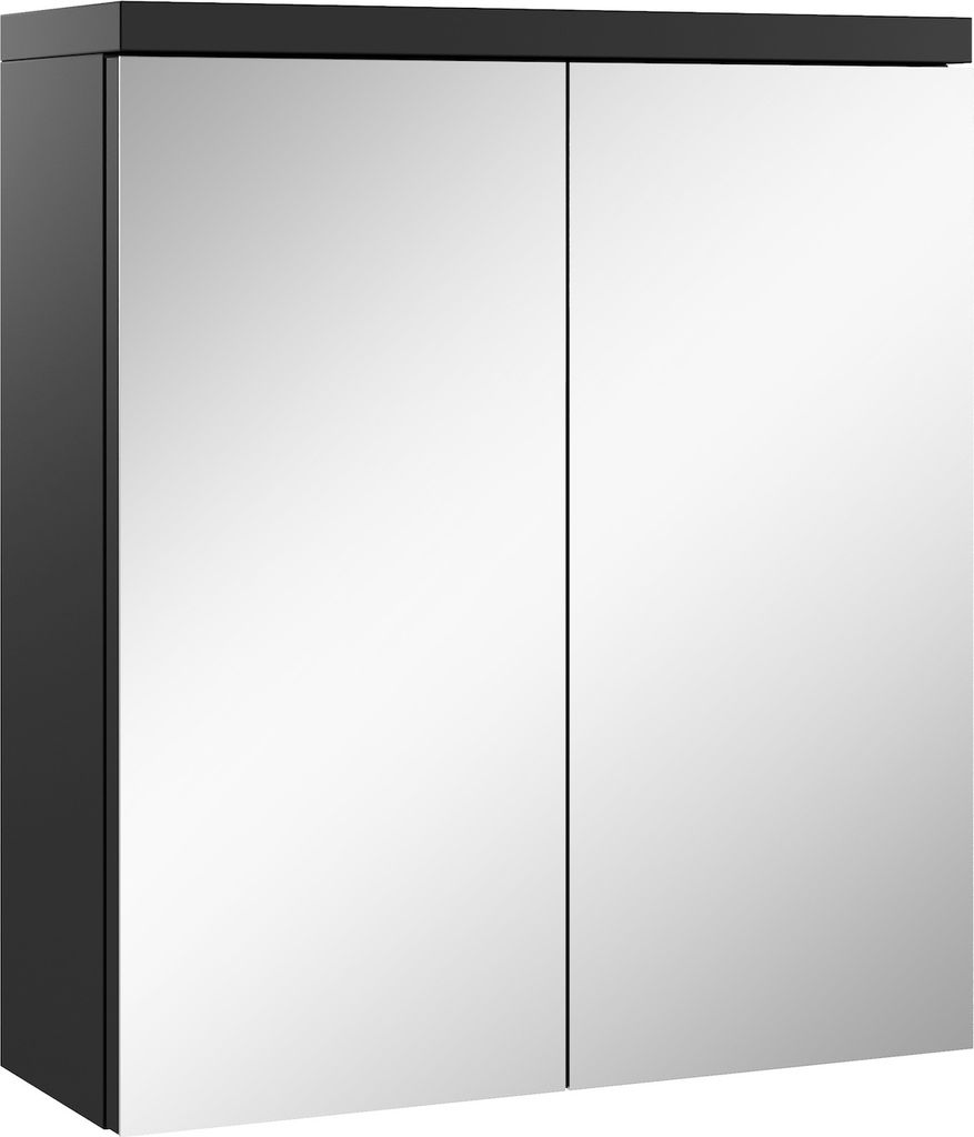 Mobile da bagno con specchio Toledo 60 x 60 cm, nero opaco Immagine del prodotto 