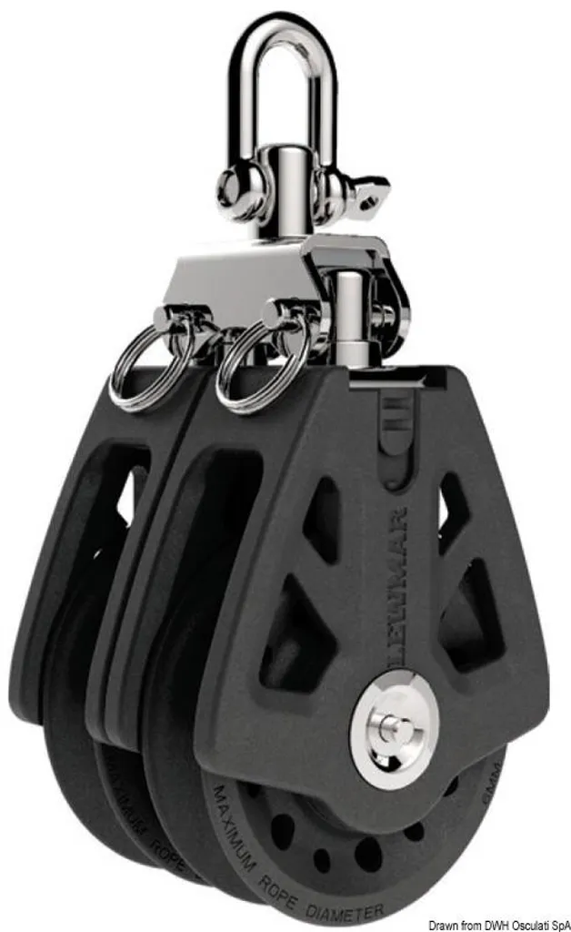 Poulie double anti-coincement Synchro 50 pour cordage coincé
