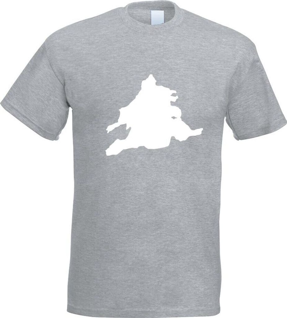 Kiwistar - T-Shirt - Graumeliert - Walchensee - Deutschland - See Motiv Bedruckt Funshirt Design Print - mit Motiv Bedruckt - Funshirt Design - Spo...