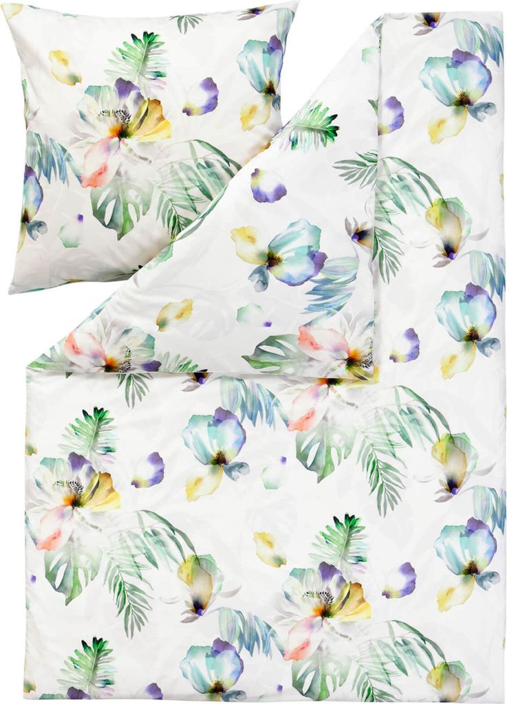 Estella Bettwäsche Hilaria 4792 985 Bunt Mako Satin 155 cm x 220 cm