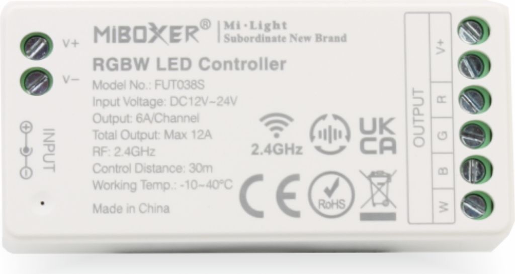 Mi-Light Empfänger Controller Steuerung Dimmer 2.4G 12/24V "12A" | Small | RGB+W