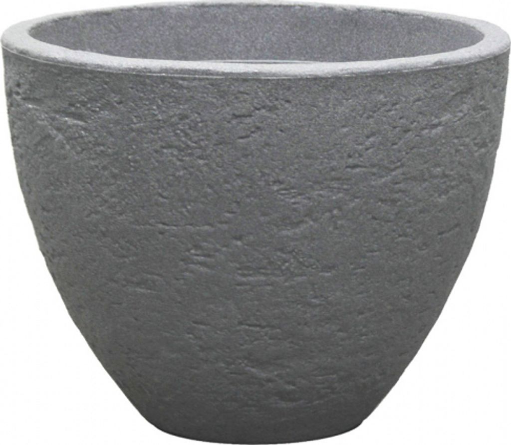 Obal na květináč STONE plastový tmavě šedý d50x38cm Obrázek produktu 