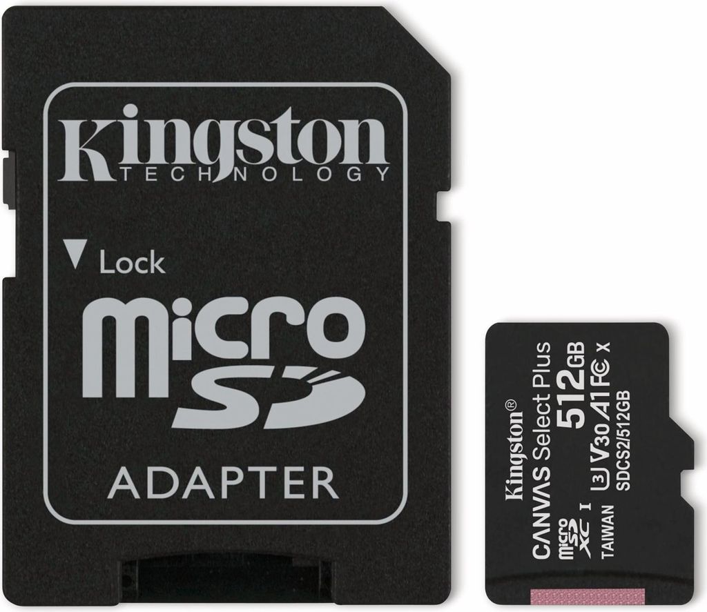 Kingston Micro SD 512GB Classe 10 SDCS2/512GB + adattatore Immagine del prodotto 