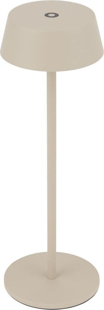 Akku Tischlampe außen Aluminium LED dimmbar mit Touch Funktion IP54 D: 108 cm 32.5 cm Beige rund 170 lm