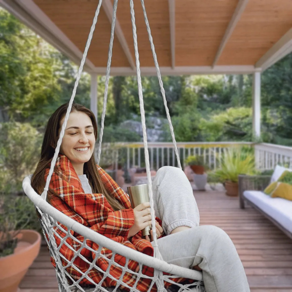 Fauteuil suspendu de relaxation intérieur et extérieur pour balcon - 9