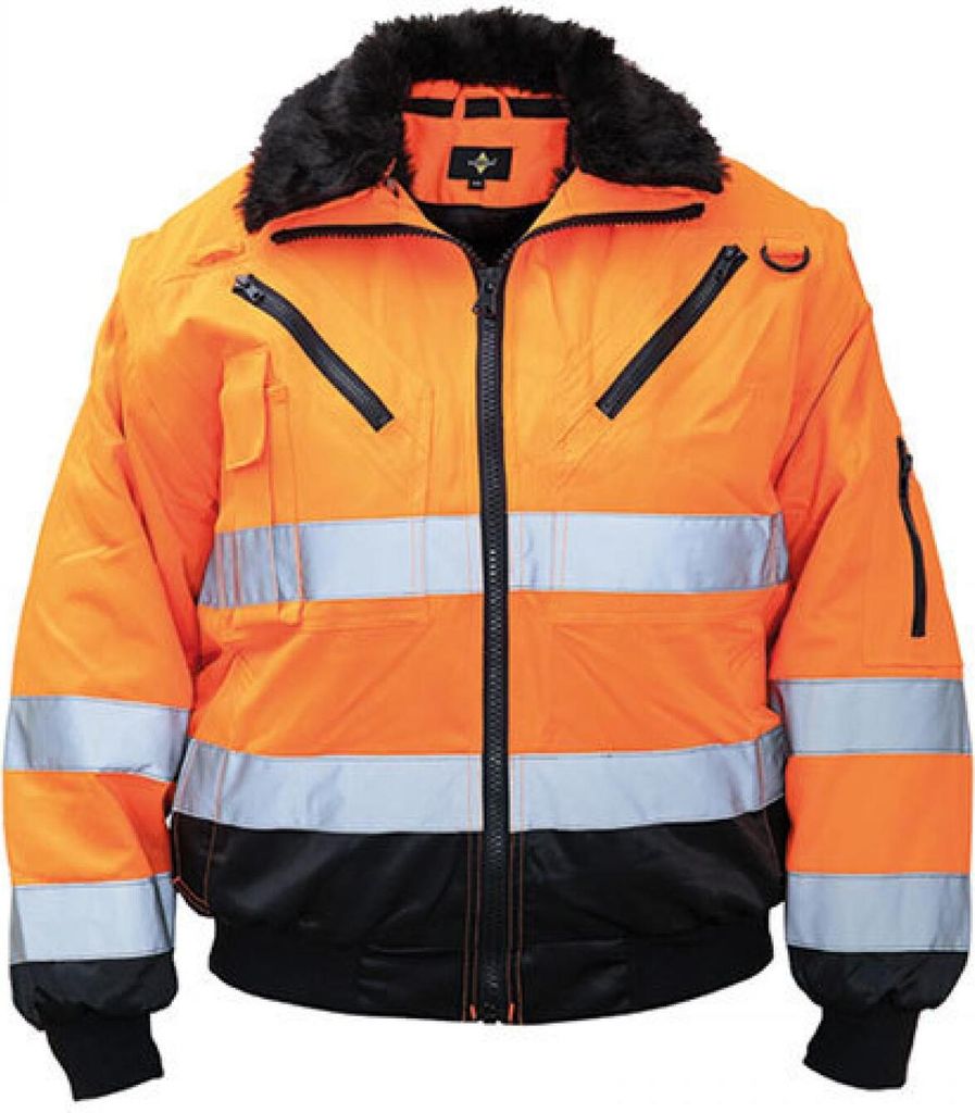 Korntex KXPJ | Pilot Jacket, Vier-in-eins Pilotenjacke - Farbe: Signal Orange - Größe: XL