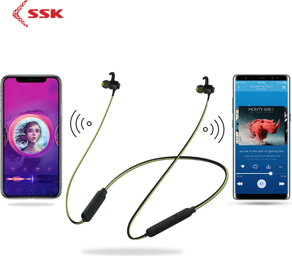 Auricolari Magnetici SSK Wireless Sport - Bluetooth 4.1 Mic Integrato