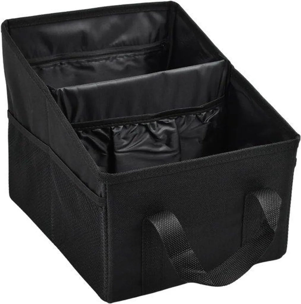 Organisateur de voiture pliable pour jouets et livres - Format XL Noir