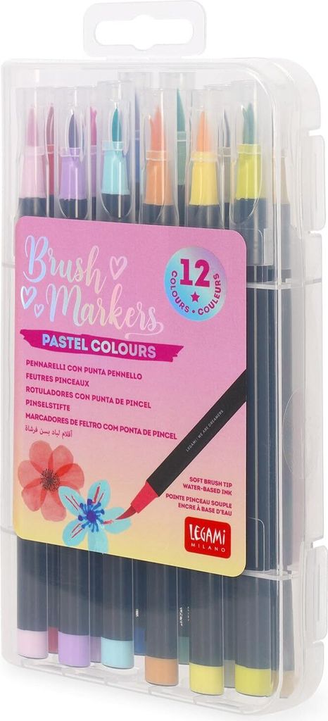 LEGAMI - Set mit 12 Filzstiften mit Pinselspitze - Brush Produktbild 