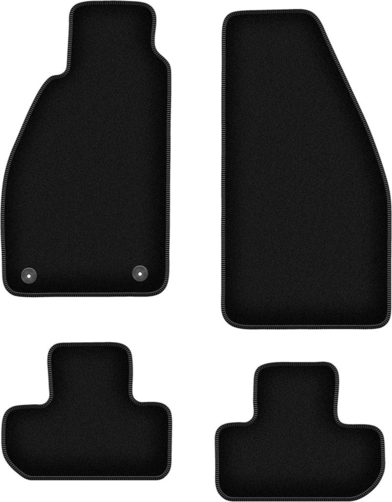 Wielganizator Velours-Autoteppiche – passand für Alfa Romeo GTV (Coupé, Cabrio, Bj. 1995-2005) – schwarz, passgenau, mit Befestigungen set 4...