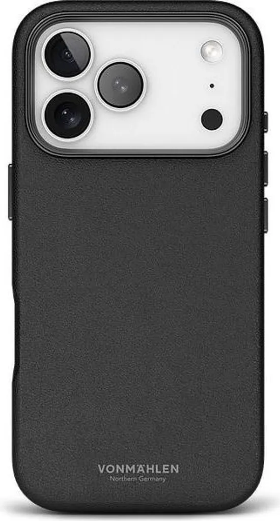 Coque de Protection iPhone 17 Pro Max Effet Cuir Noir - Design Vonmählen