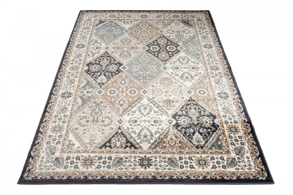 Tapis Beige 120x170 cm Anti-Allergique ÖKOTEX Salon Design Facile à Laver