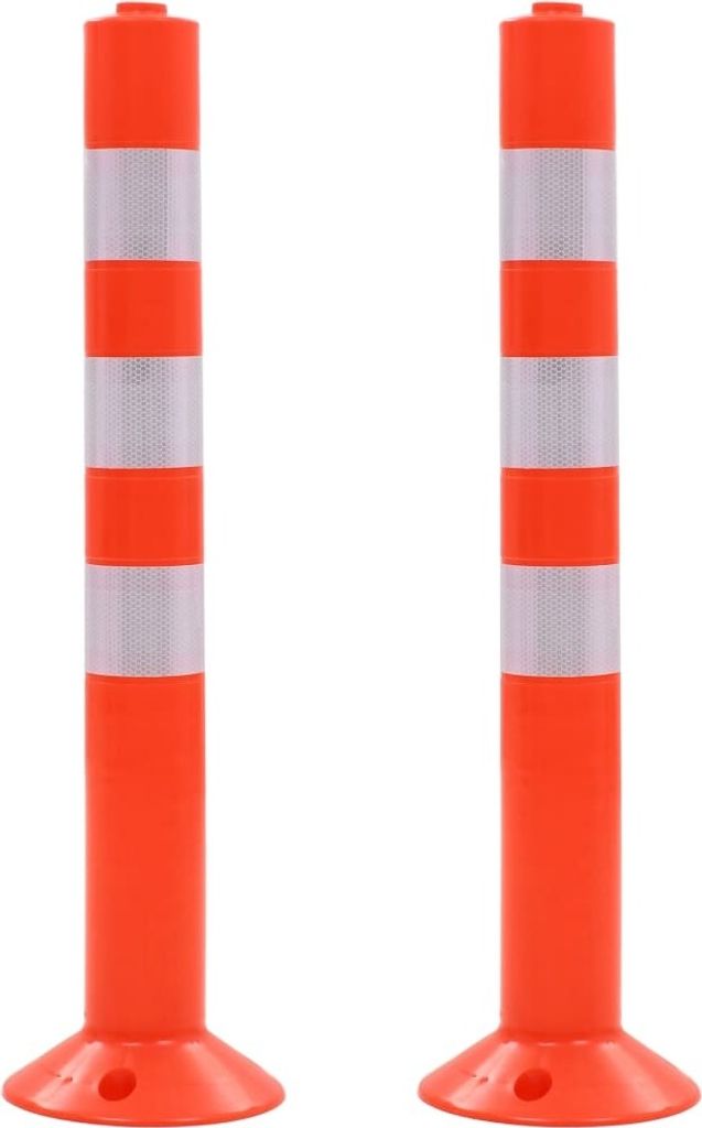 Verkehrspoller 2 Stk. Kunststoff 75 cm
