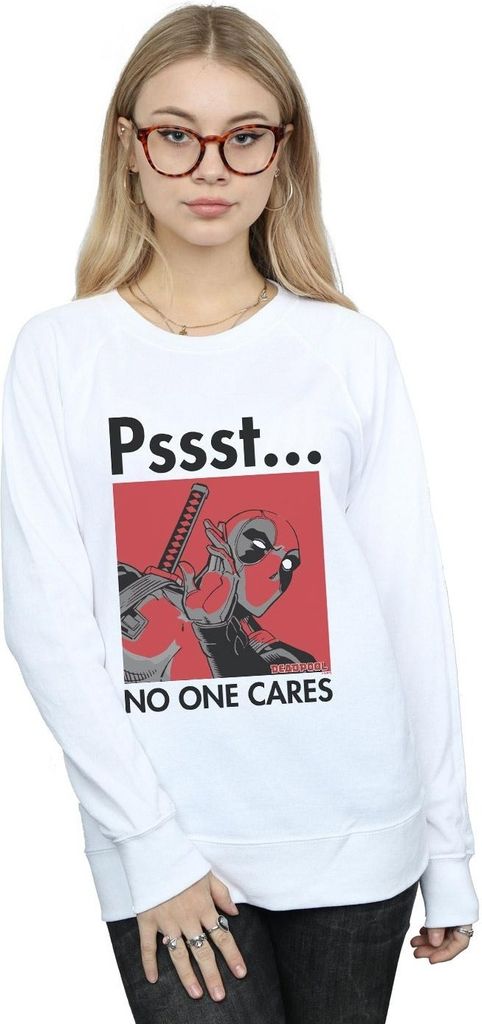 Marvel - "No One Cares" Sweatshirt für Damen BI16196 (XXL) (Weiß)