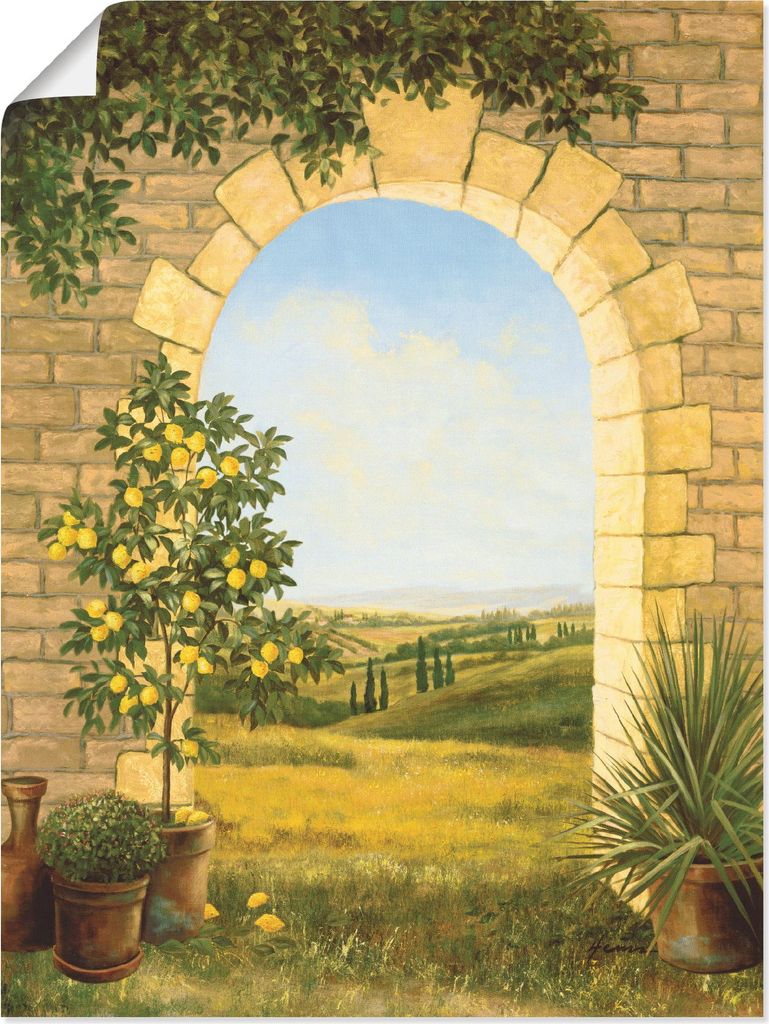 ARTland Poster Zitronenbaum vorm Torbogen II Größe: 45x60 cm