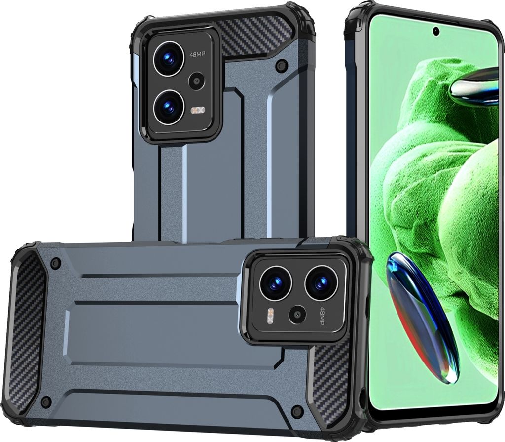 Mobigear Outdoor POCO X5 Hülle Hardcase Backcover Stoßfest - Marineblau