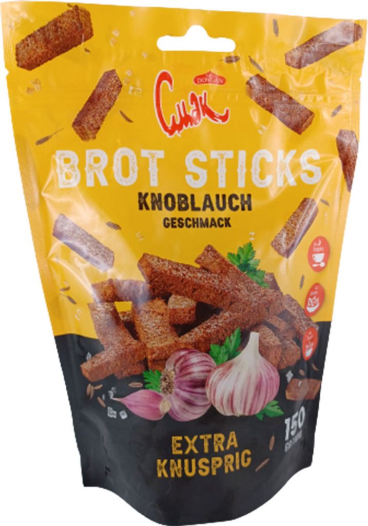 Dovgan Brot Sticks mit Knoblauchgeschmack 150g Smak Brotsticks Croutons