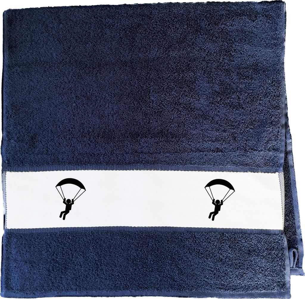 Huuraa Handtuch Paragliding Gleitschirmfliegen 50x100cm French Navy Baumwolle Handtuch Geschenkidee