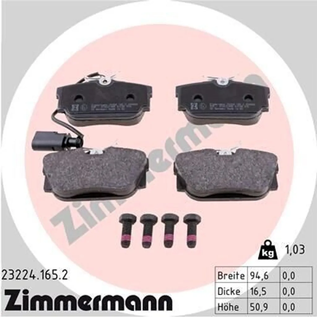 Plaquettes de frein Zimmermann T4 contre les bruits et sifflements