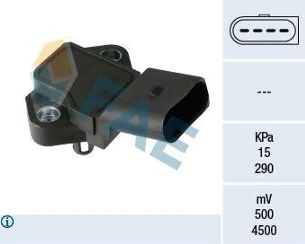 Capteur MAP Turbo FAE 15185 compatible Audi 038906051K A6 A7 A8 TT 4G 4H