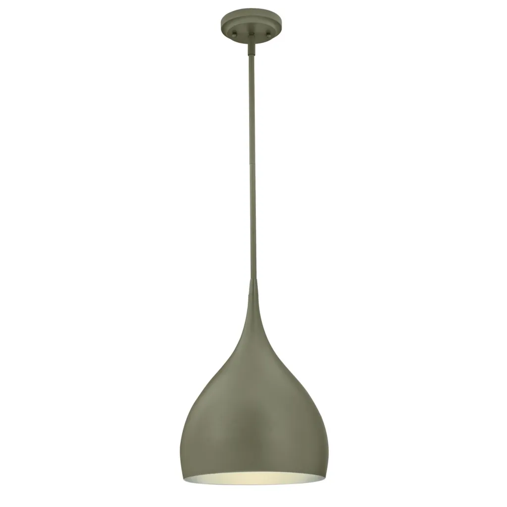 Suspension goutte gris mat et argent 1 lumière - Luminaire chic G90