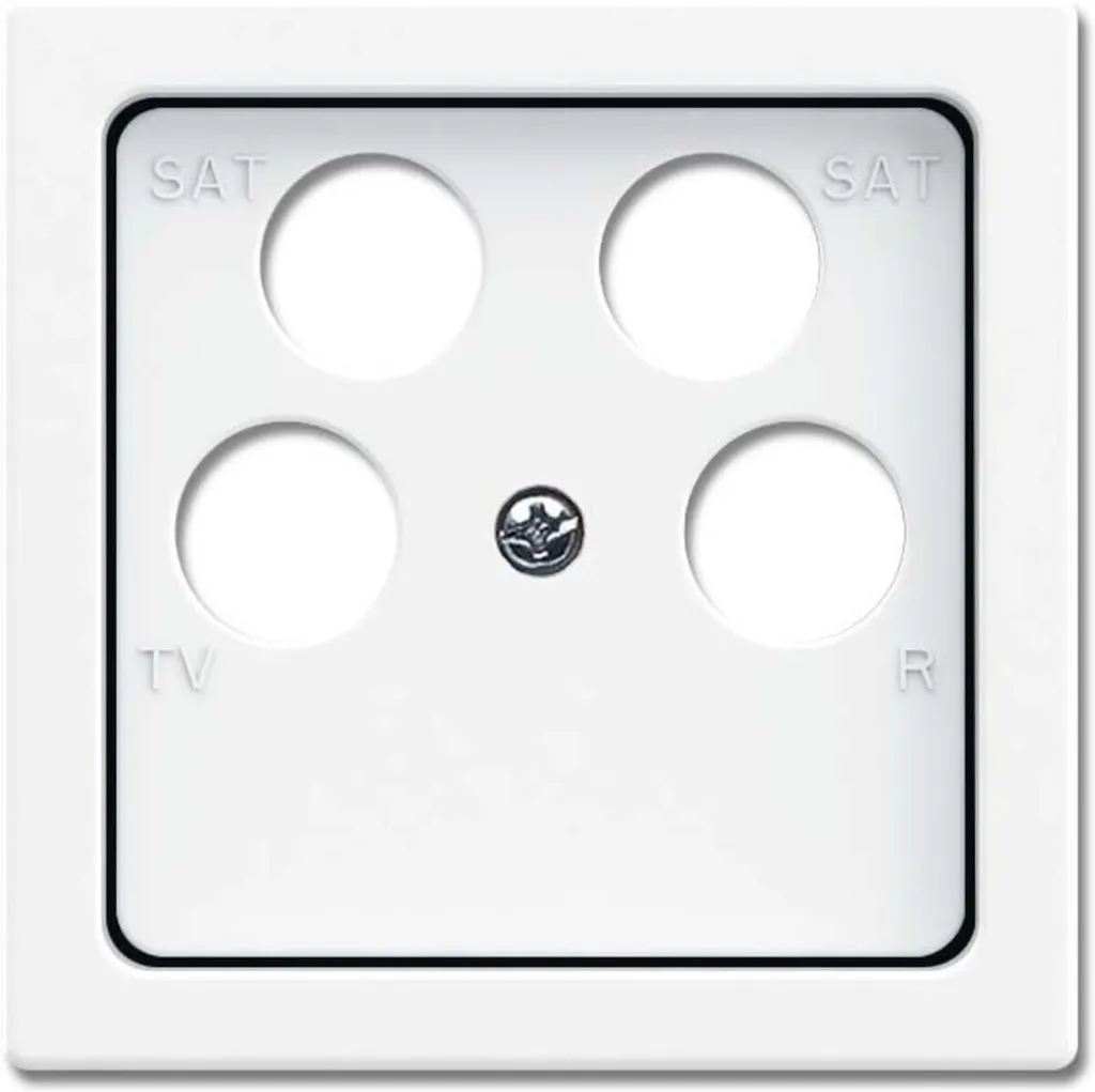Plaque Sat TV Radio Fixation Vis Busch-Jaeger : Fini les Prises Mobiles