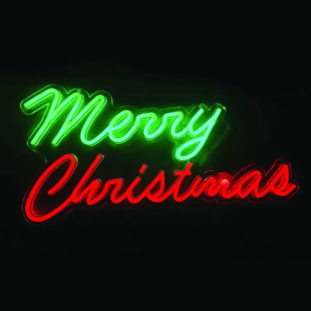 Illuminez vos fêtes avec le néon mural Joyeux Noël LED facile à poser