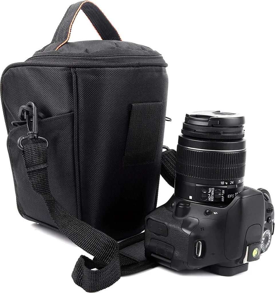 Borsa Fotocamera Impermeabile Tracolla Professionale DSLR Mirrorless Nero