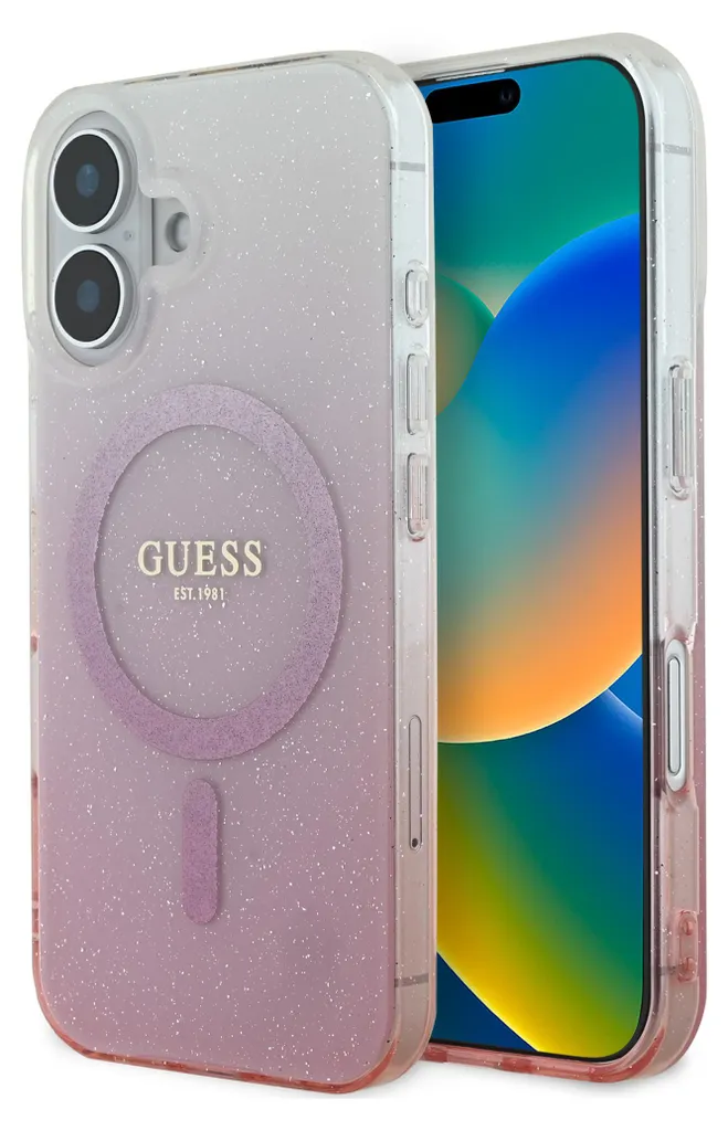 Guess Guhmp16Shgrcelp Iphone 166.1 Różowy/Pink Hardcase Iml Glitter Gradient Magsafe
