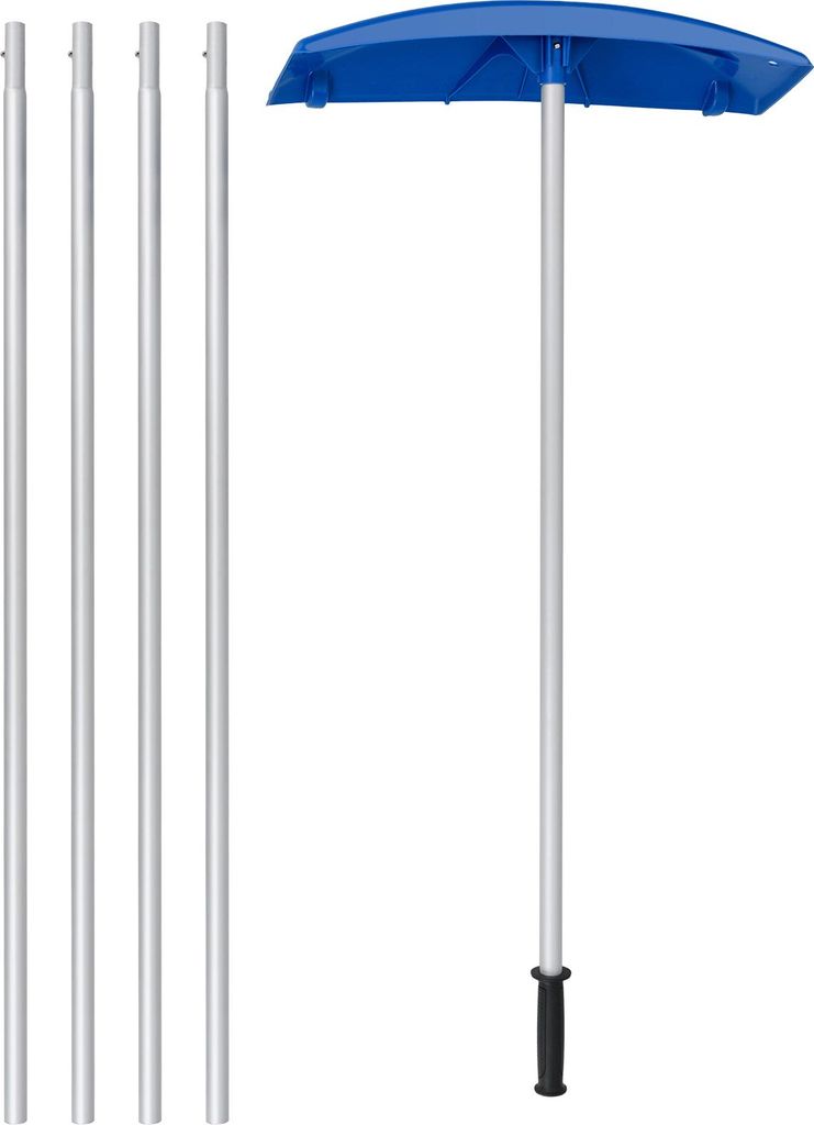GOPLUS Schneeschieber Dach, 122-574 cm Einstellbereich, Schneeschaufel Aluminium leicht mit Teleskopstiel, Dachräumer mit großer Klinge