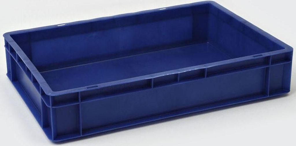 Euronormkasten, Volumen 20 l, BxTxH 600x400x120 mm, Farbe blau