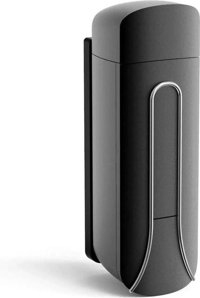 Distributeur savon mural 350ml noir en ABS résistant pour la cuisine