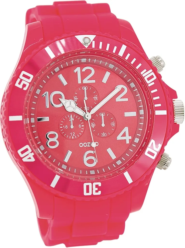 Montre Quartz Oozoo D2UOC4827A Bracelet Rose et Cadran Argenté Homme