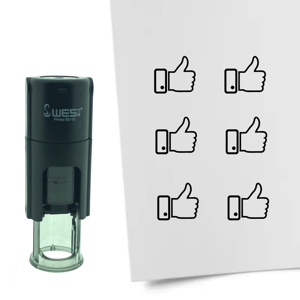 CombiCraft Selbstfärbender Stempel 'Like' in der Farbe Schwarz, Ø10mm