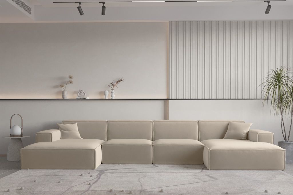 Wohnlandschaft U-Form CELES PREMIUM in Stoff Opera Velvet Produktbild 