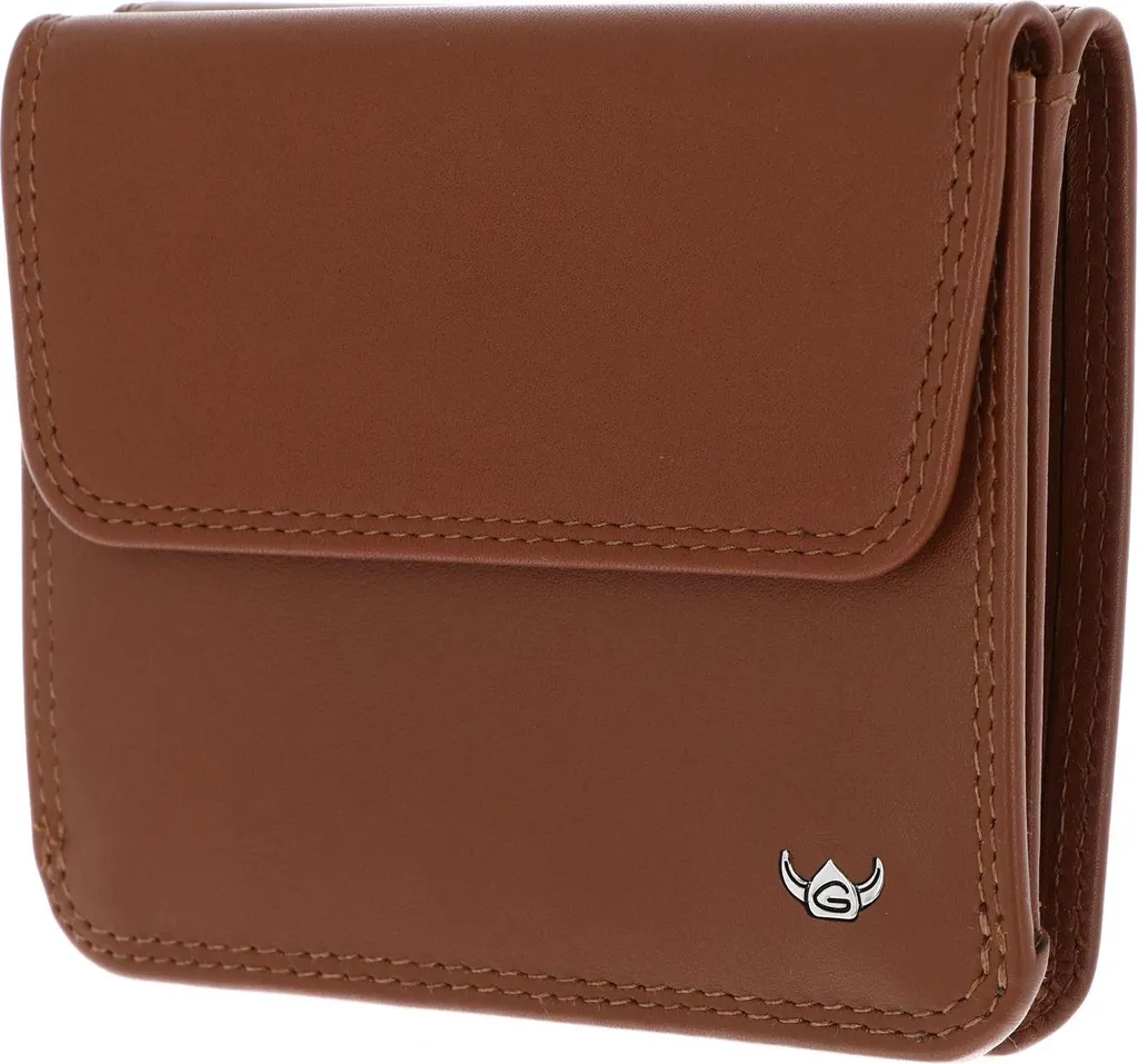 Golden Head Pelle portafoglio Polo RFID Protect Überschlagbörse 1174 Cognac marrone