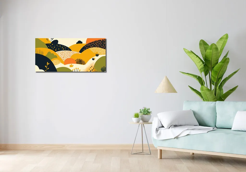 Offerta Quadro Moderno 90x40 Paesaggio Sole - Qualità Prezzo - 2