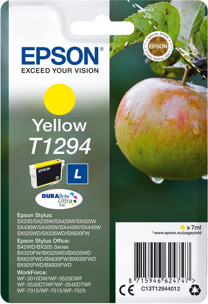 Original Epson T1294 / C13T12944012 Tintenpatrone gelb Produktbild 