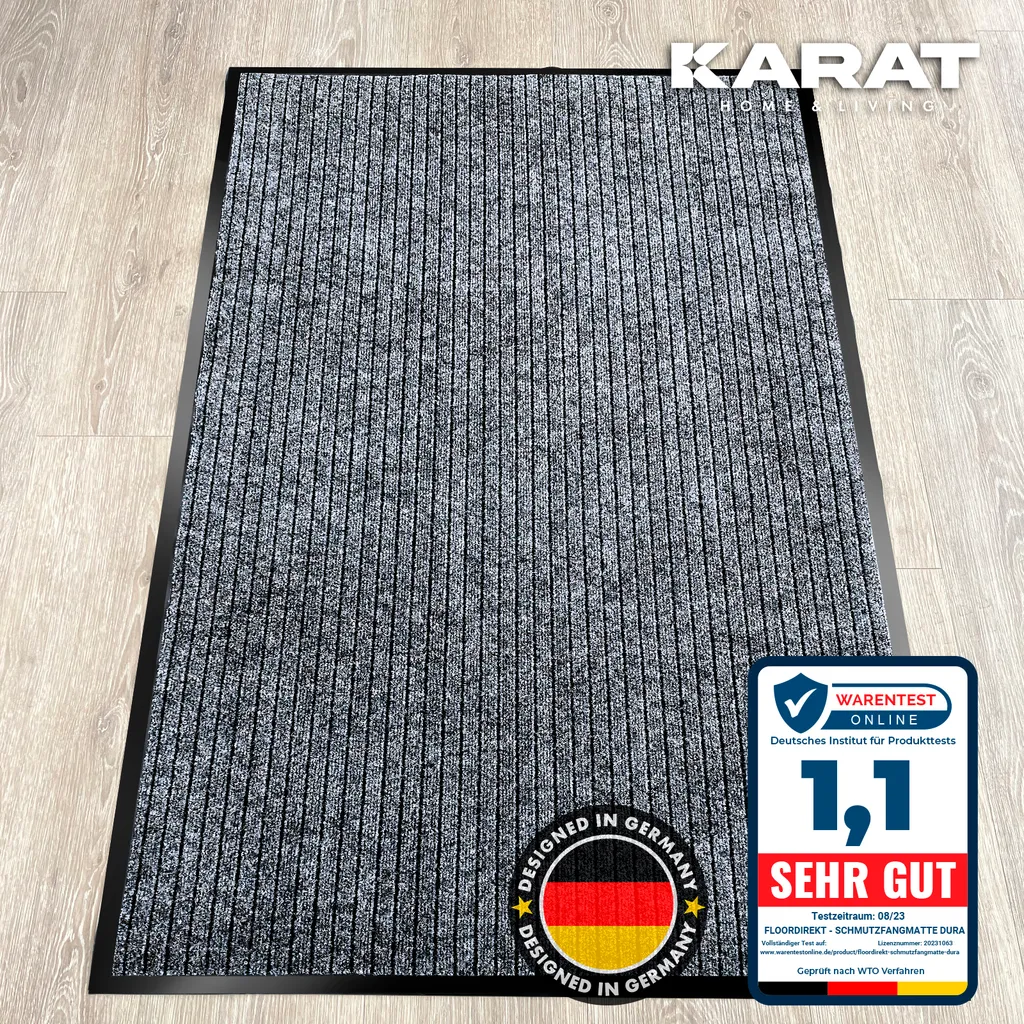 Tapis de propreté Dura Anthracite 150 x 180 cm avec envers antidérapant