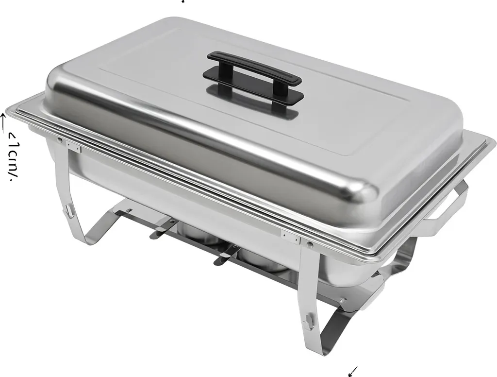 Scaldavivande Acciaio Inox 5L-7L | Chafing Dish Moderno per Catering