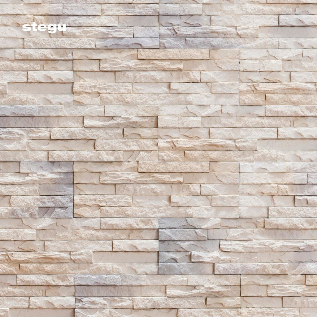 Dekorative Gipswandfliese 38.5x13cm 0.4m2 Beige Produktbild 