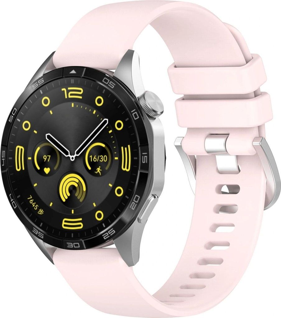 Bizon Strap Watch Silicone Pro Huawei Watch GT 5 Pro 42mm/GT 5 41mm/GT 4 41mm puderrosa