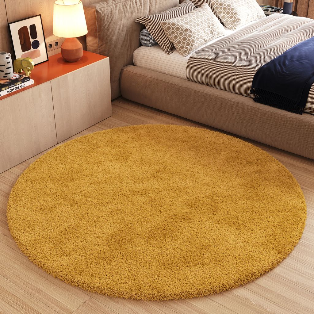 Tapiso Koberec ESSENCE Round Modern Unicoloured Yellow Obrázek produktu 