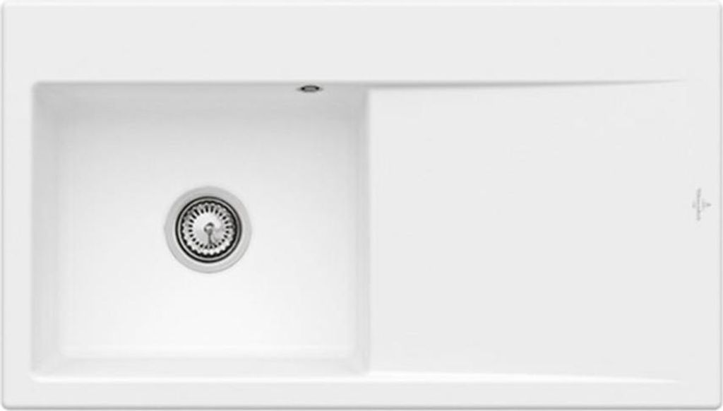 V&B Spüle Subway Style 50 Spülb. links, stone white CeramicPlus