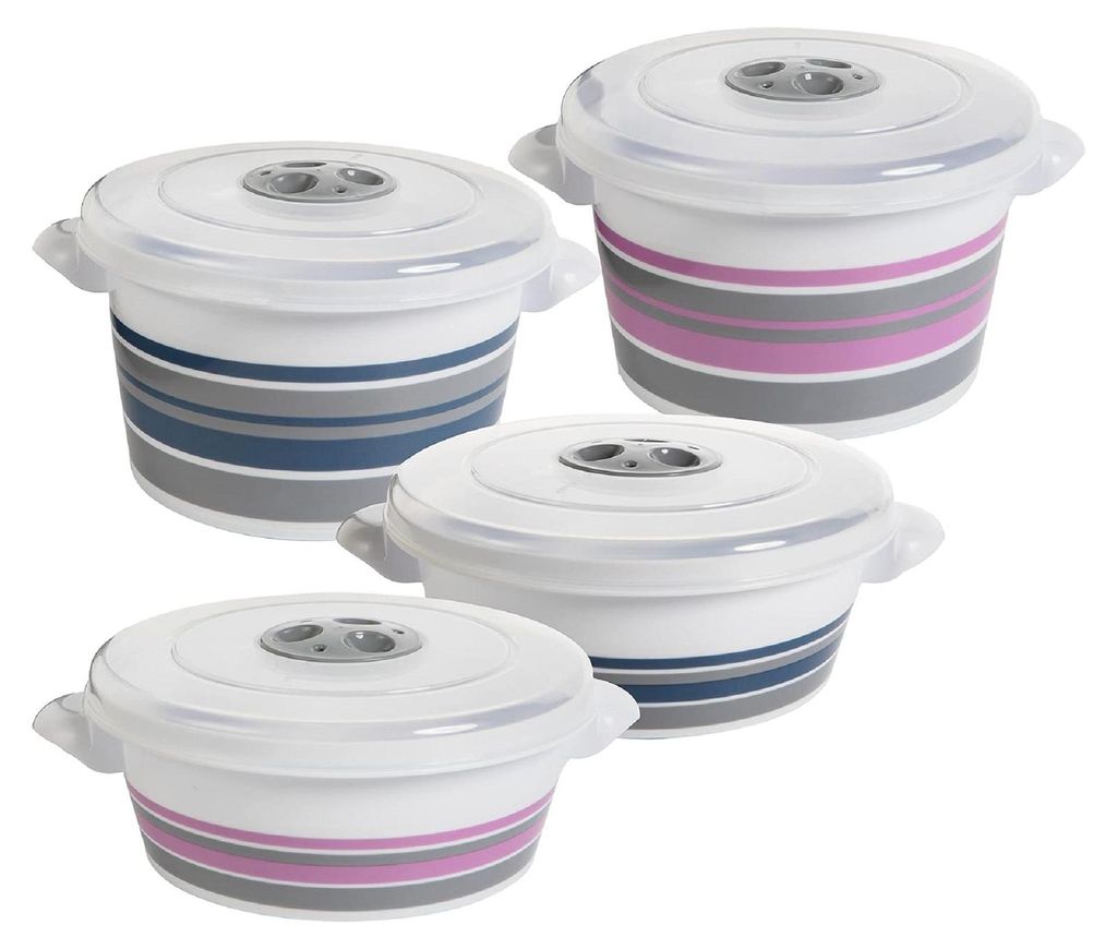 Magnetronbestendige schalen, set van 4. Magnetronbakjes met Productafbeelding 